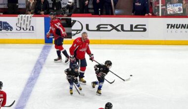 Alex Ovechkin’s sons, Sergei and Ilya, take warmups with Capitals ahead of dad’s pregame ceremony for 900 goals and 1,500 games
