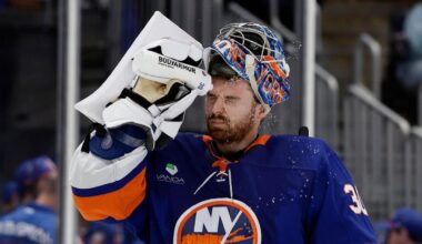 Islanders struggle to score at UBS Arena, fall to Bruins