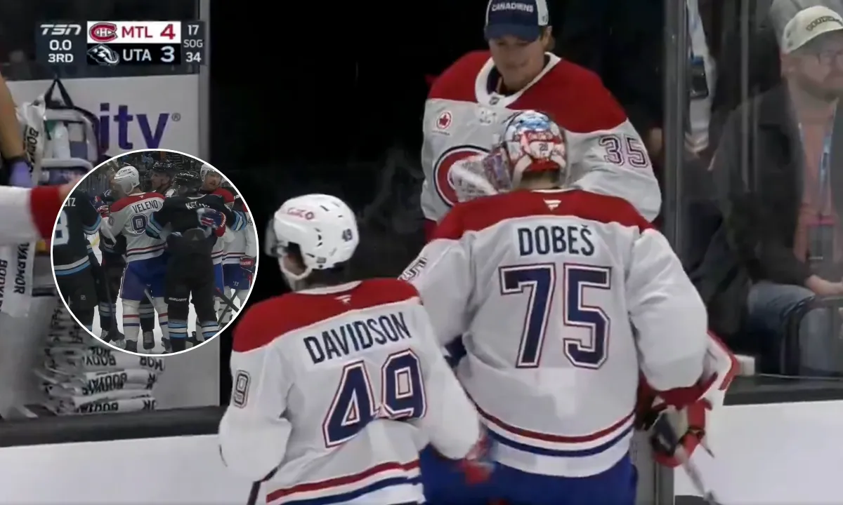 An unexpected postgame gesture from Jakub Dobes surprises everyone after the Canadiens' 4-3 comeback
