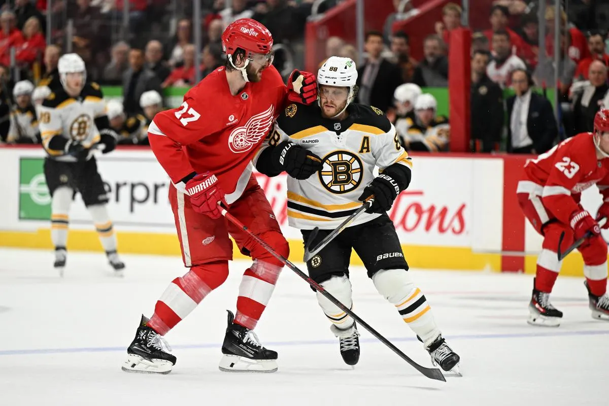 Red Wings have strong advantage with Bruins star hurting ahead of Saturday's matchup