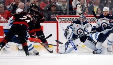Winnipegger Seth Jarvis notches hat trick to lead Carolina Hurricanes past Jets 5-1