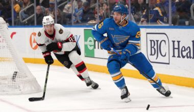 Holloway scores, Hofer makes 17 saves in the Blues' 1-0 win over the Mammoth