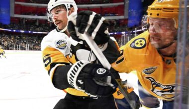 Penguins fall to Predators in overtime in Sweden
