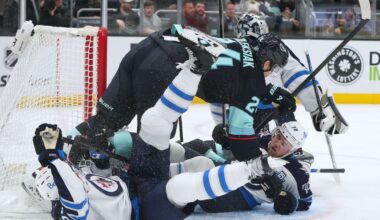 Eberle scores twice in the 3rd period in the Kraken's 5-3 victory over the Jets