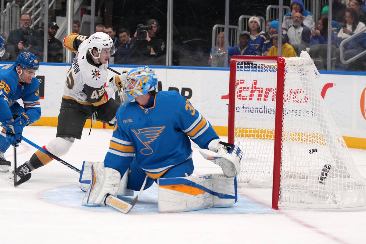 Braeden Bowman scores 1st NHL goal in Golden Knights’ win over Blues | Golden Knights