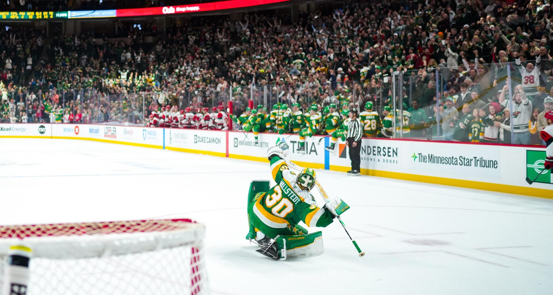 Jesper Wallstedt's Viral Photo from 42 Saves as Wild Win Shootout to Extend Streak