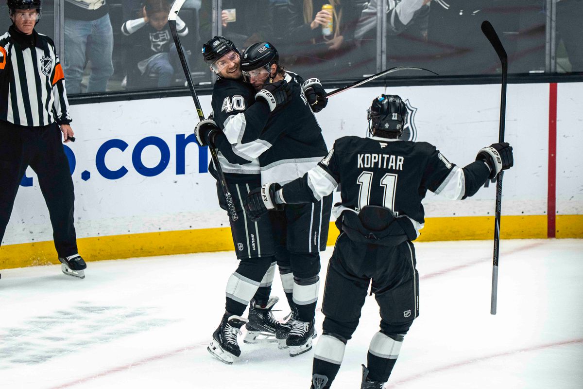 Los Angeles Kings  during an NHL hockey game between the Winnipeg Jets and Los Angeles Kings, Tuesday November 4, 2025 in Los Angeles.