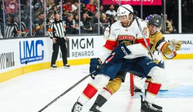 Golden Knights hear it from fans during and after 3-2 loss to Panthers