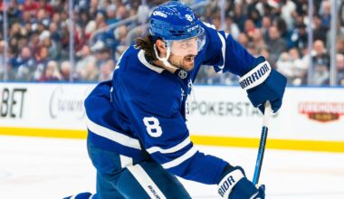 Maple Leafs grateful to see Chris Tanev back on the ice only one week after scary-looking injury