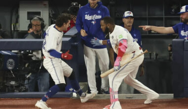 'It was bizarre, watching the Jays game on the bench'