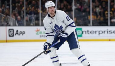 Toronto Maple Leaf’s Brandon Carlo out vs. Chicago Blackhawks, Joseph Woll starts.