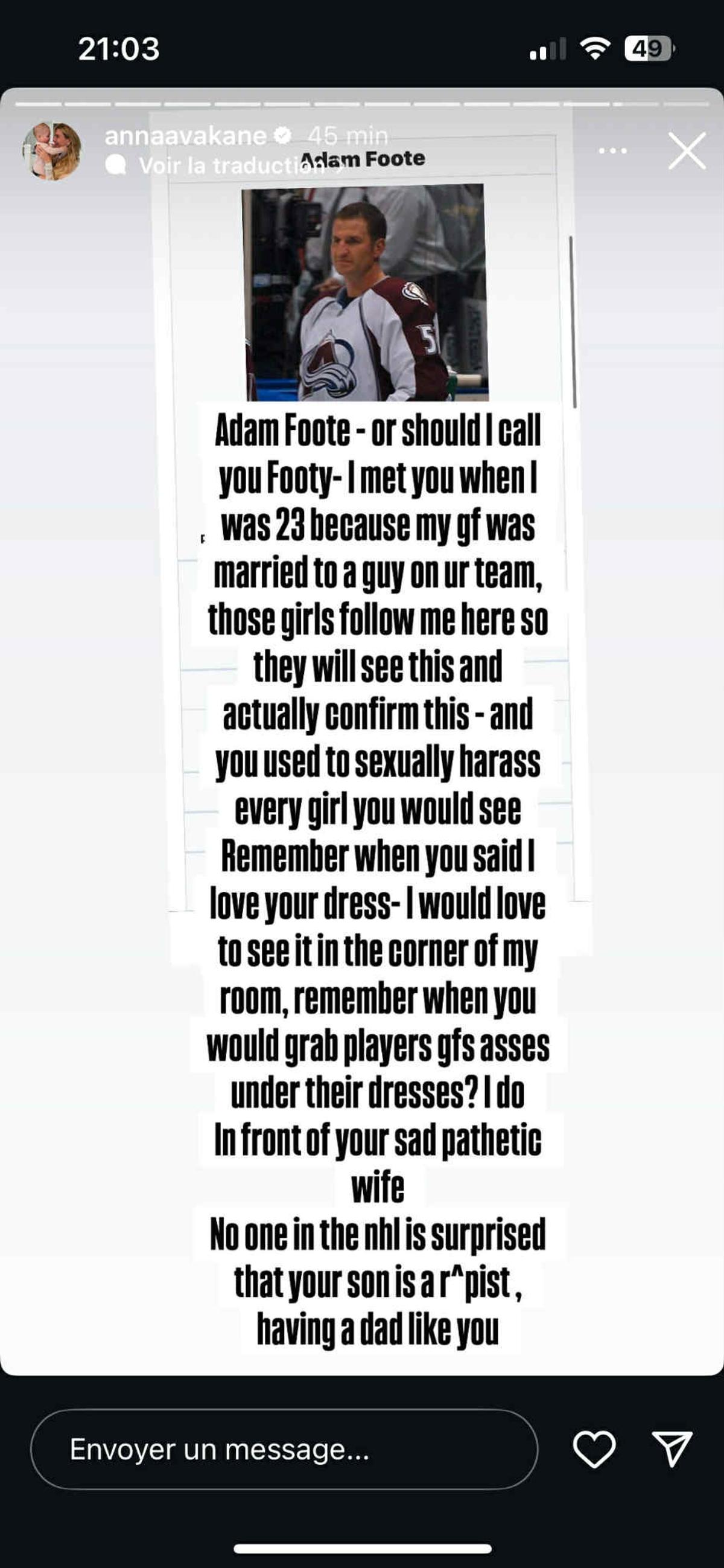 Allegations by Anna Kane 