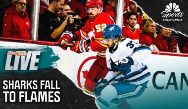 Sharks four-game win streak snapped after shutout loss to Flames – NBC Sports Bay Area & California