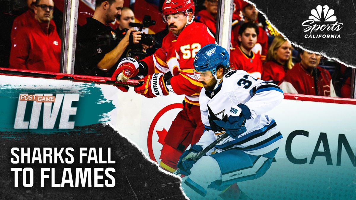 Sharks four-game win streak snapped after shutout loss to Flames – NBC Sports Bay Area & California