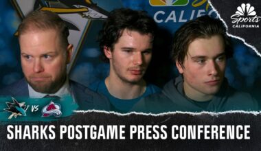Warsofsky, Celebrini, and Sharks react to loss vs. Avalanche – NBC Sports Bay Area & California