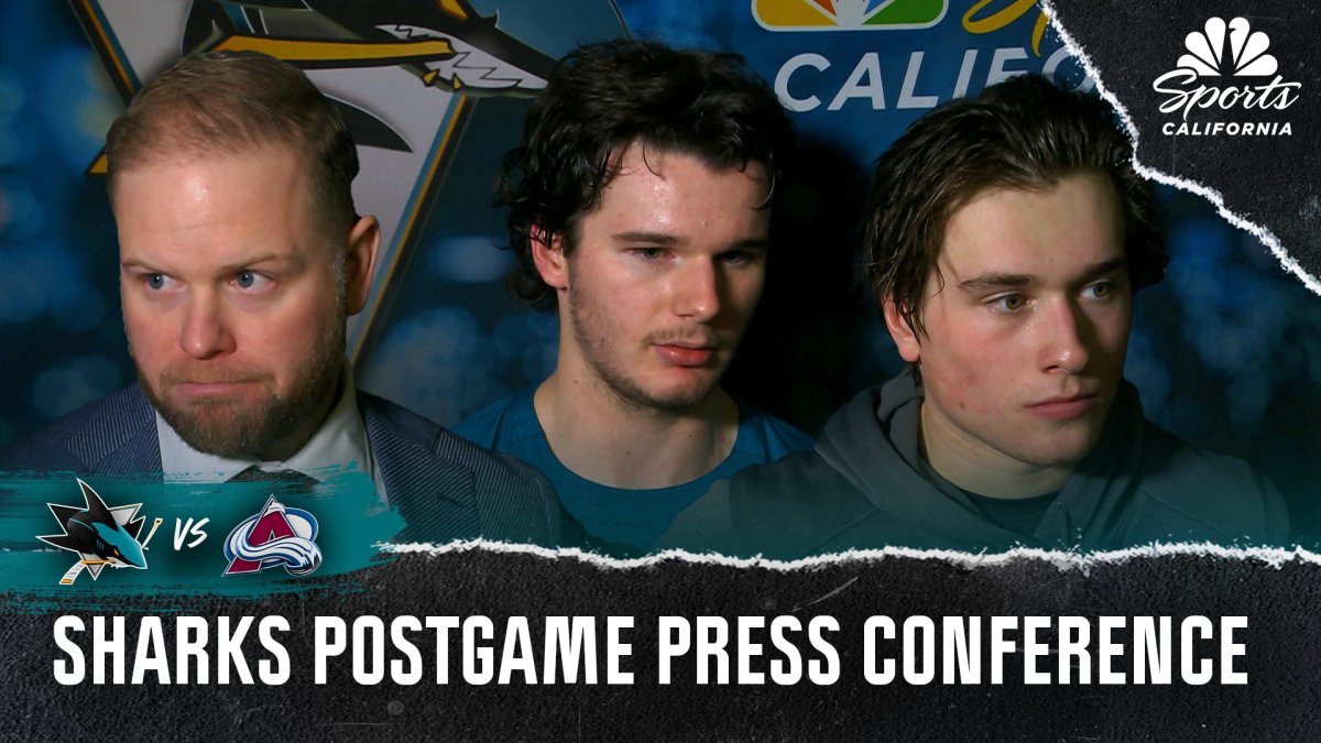 Warsofsky, Celebrini, and Sharks react to loss vs. Avalanche – NBC Sports Bay Area & California