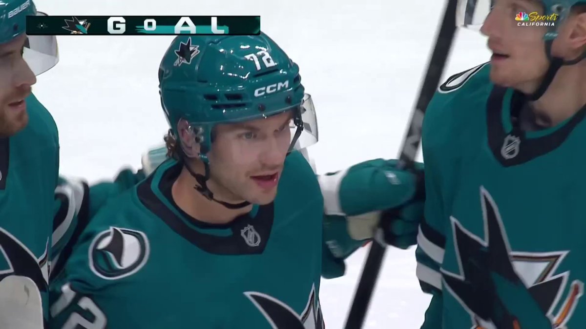 Sharks forward William Eklund nets tying goal against Canucks – NBC Sports Bay Area & California