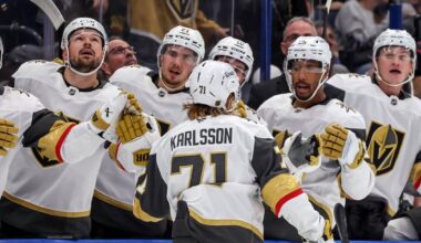 Golden Knights' William Karlsson ruled out after apparent injury against Ducks