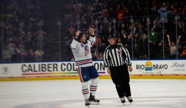 Oilers prospect continuing to make noise with two fights in AHL game