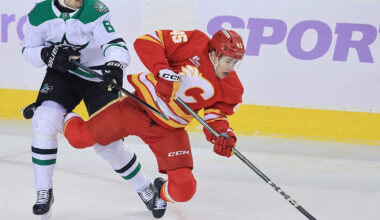 Flames return forward call-up Sam Morton to AHL’s Wranglers