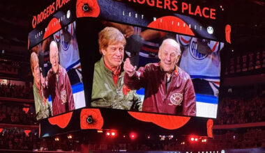 Warriors on Ice: Veterans recognized at Edmonton Oilers game
