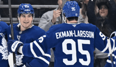 Oliver Ekman-Larsson of the Toronto Maple Leafs