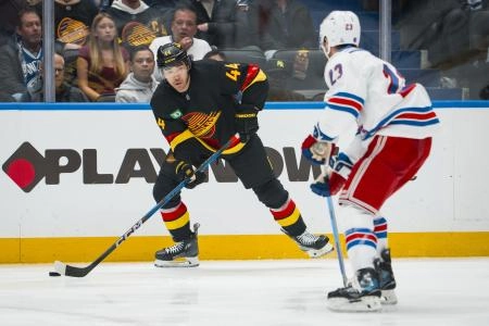 Vancouver Canucks forward Kiefer Sherwood.