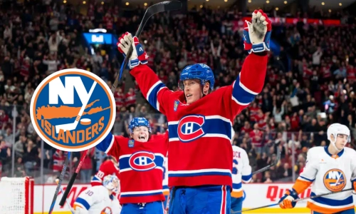 Canadiens Forward Patrik Laine, Islanders logos Canadiens Forward Patrik Laine, Islanders logos
