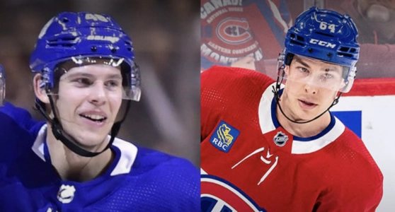 Calle Rosen with the St. Louis Blues and Corey Scheueneman with the Montreal Canadiens