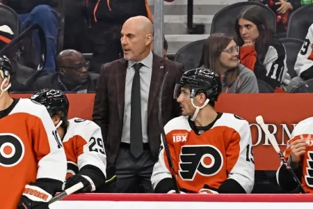 Rick Tocchet, Head Coach of the Philadelphia Flyers.