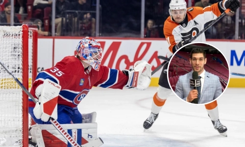 Photo of Samuel Montembeault and Anthony Martineau