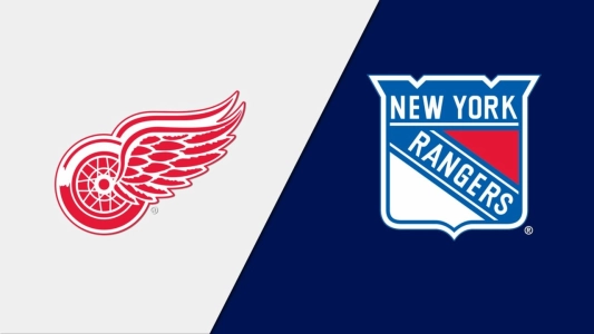 Detroit Red Wings and New York Rangers logos.