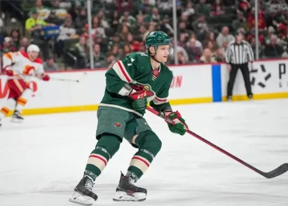 Tyler Pitlick with the Minnesota Wild.