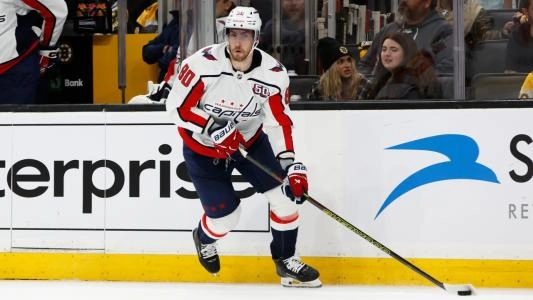Pierre-Luc Dubois of the Washington Capitals. Pierre-Luc Dubois of the Washington Capitals.
