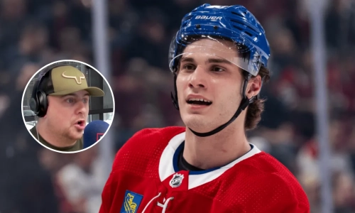 Canadiens forward Juraj Slafkovsky and BPM analyst Anthony Marcotte