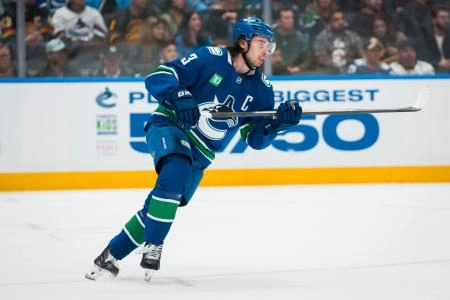Vancouver Canucks captain Quinn Hughes. Vancouver Canucks captain Quinn Hughes.