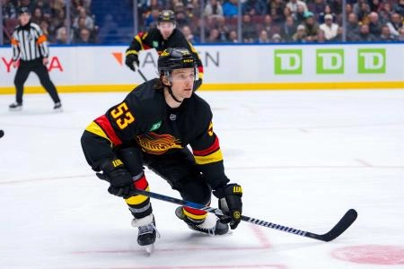 Vancouver Canucks forward Teddy Blueger.