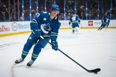 Mackenzie MacEachern with the Vancouver Canucks.