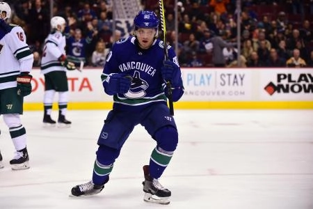 Markus Granlund with the Vancouver Canucks.