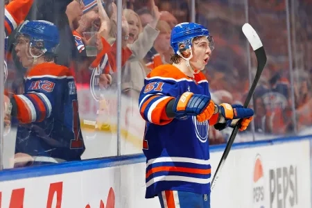 Troy Stecher with the Edmonton Oilers.