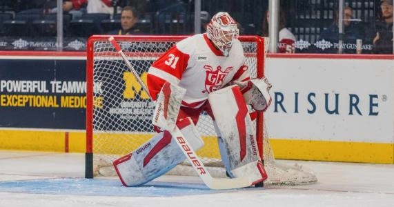 Carter Gylander in action with the Grand Rapids Griffins Carter Gylander in action with the Grand Rapids Griffins
