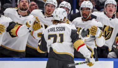 Golden Knights' William Karlsson ruled out after apparent injury against Ducks |