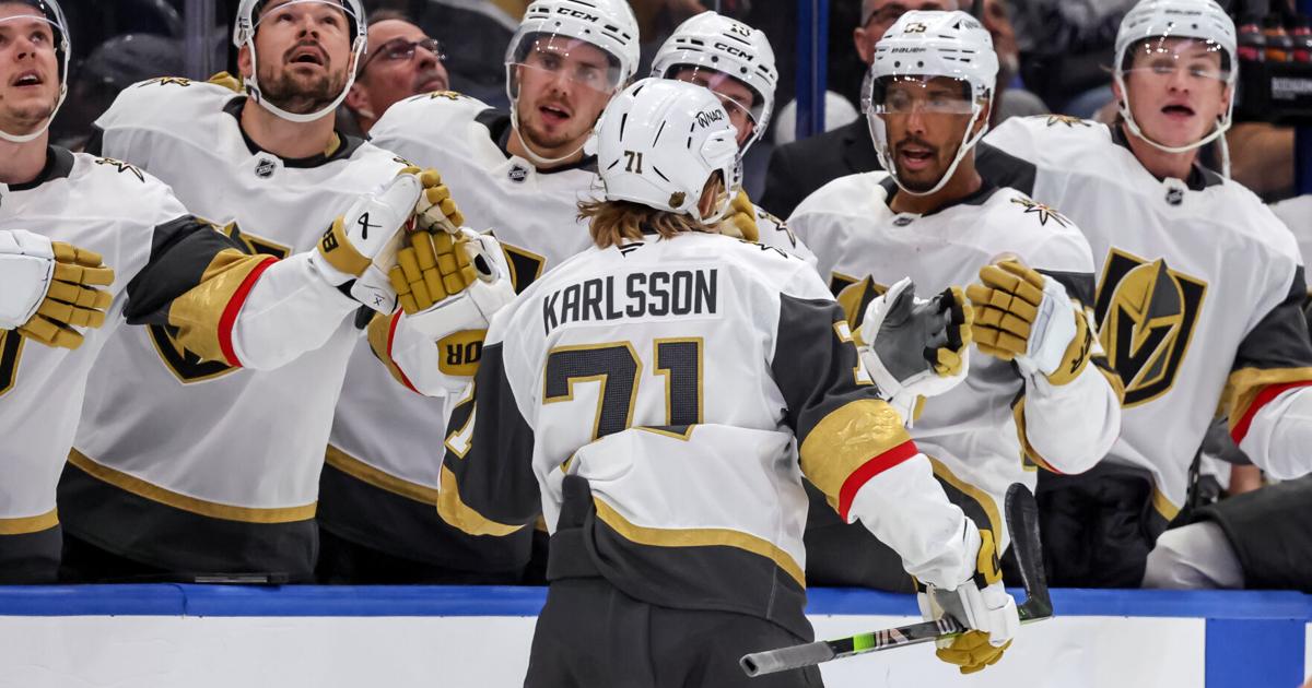 Golden Knights' William Karlsson ruled out after apparent injury against Ducks |