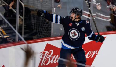 Comrie makes 28 saves, Lambert scores 1st NHL goal as Jets top Penguins 5-2 | Sports