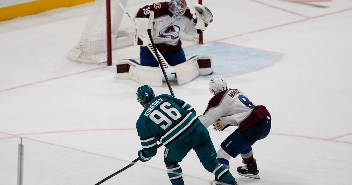 Kurashev scores 1:48 into OT, Sharks beat Avalanche 3-2 | Sports