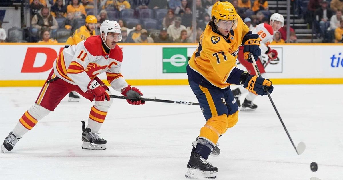 Bunting nets three points as Predators pounce on Flames 4-2