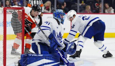 Matthews, Tavares lead Maple Leafs past Flyers 5-2; Tanev stretchered off after collision | National
