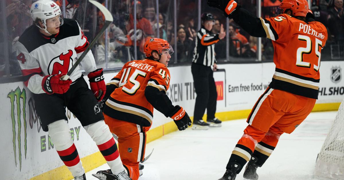 Cutter Gauthier, Beckett Sennecke tally goal and assist to lead Ducks 4-1 over Devils | National