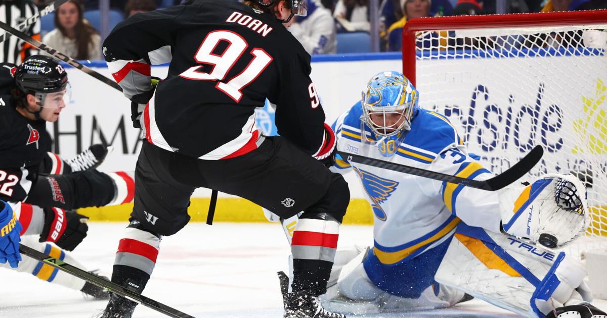 Hofer makes 28 saves and Joseph scores short-handed as Blues blank Sabres 3-0 | National