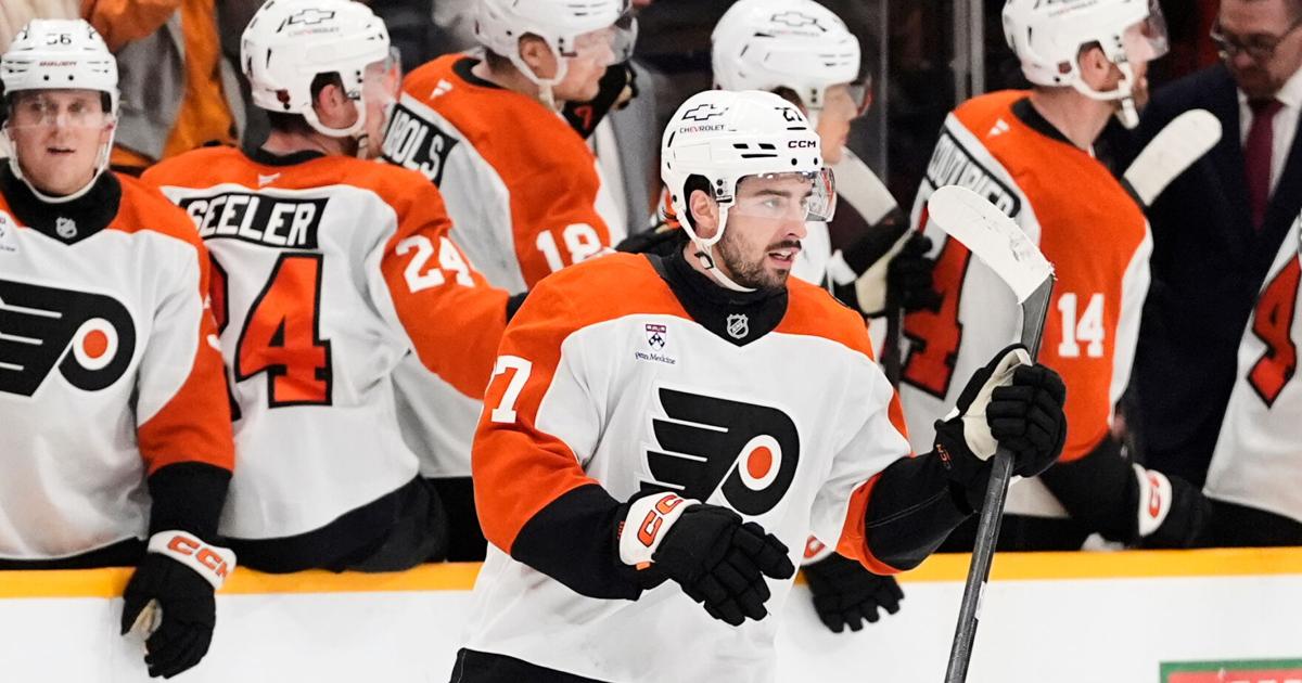 Konecny and Vladar lead Flyers to 3-1 win over Predators |